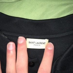 Saint Laurent collard t shirt